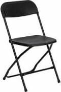 Black folding chair rental 