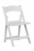White folding chair rental 